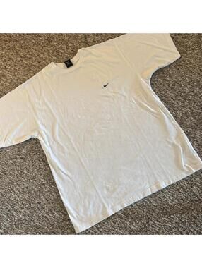 Vintage 90s Nike Shirt White Black Swoosh Size Extra Large XL